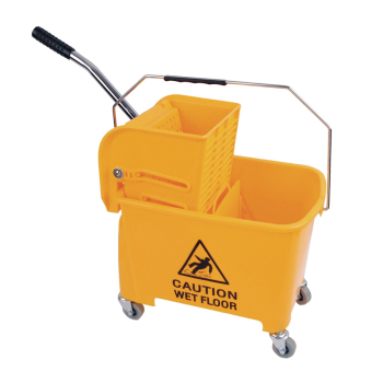 King Speedy Flat Mop Bucket Wringer System - Yellow