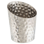 Hammered Stainless Steel Angle d Cone 9.5 x 11.6cm