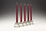 Tapered Candles 10" Burgundy - Pack of 50