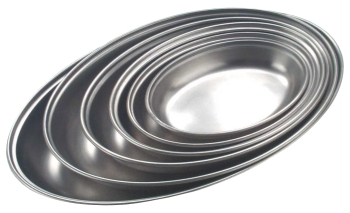Stainless Steel Oval Vegetable Dish 7Inch