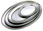 Stainless Steel Oval Flat 12"