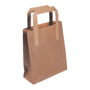 Paper Handled Carrier Bags Brown Small
