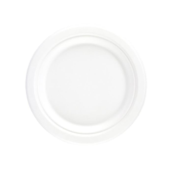 Bagasse Round Plate White 7Inch