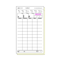 2 Part White,10 lines 50 sets /order Pads 4.25 x 7.25inch(5x10)