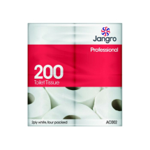 Jangro 200 sheet Twin Wrapped Toilet Roll Jangro 200 sheet Twin Wrapped Toilet Roll