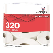 Jangro 320 sheet Twin Wrapped Toilet Roll Jangro 320 sheet Twin Wrapped Toilet Roll