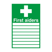 First Aiders (with spaces) and Symbol - 300x200mm S/A First Aiders (with spaces) and Symbol - 300x200mm S/A