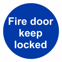 Fire Door Keep Locked 100 x 100mm S/A Fire Door Keep Locked 100 x 100mm S/A