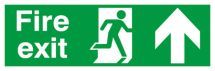 Fire Exit Sign Running man & arrow up 150x450 Rigid Fire Exit Sign Running man & arrow up 150x450 Rigid