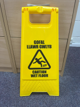 Bilingual Wet Floor inchAinch Sign Welsh/English Bilingual Wet Floor inchAinch Sign Welsh/English