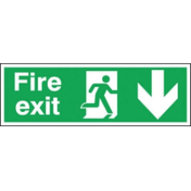 Jangro Fire Exit with running man and arrow down 150x450 S/A Jangro Fire Exit with running man and arrow down 150x450 S/A
