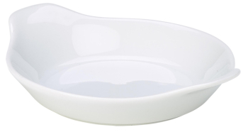 Genware Porcelain Round Eared Dish 18cm 7Inch White Genware Porcelain Round Eared Dish 18cm 7Inch White