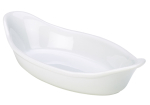 Genware Porcelain Oval Eared Dish 22cm White Genware Porcelain Oval Eared Dish 22cm White