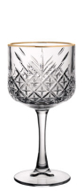 Timeless Vintage Cocktail Glass 19.25oz Gold Rim Timeless Vintage Cocktail Glass 19.25oz Gold Rim
