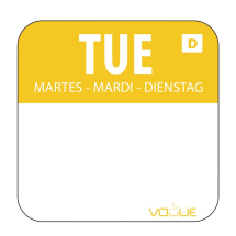 Vogue Dissolvable Food Rotation Label Tuesday x1000 Vogue Dissolvable Food Rotation Label Tuesday x1000