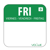 Vogue Dissolvable Food Rotation Label Friday x1000 Vogue Dissolvable Food Rotation Label Friday x1000