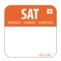 Vogue Dissolvable Food Rotation Label Saturday x1000 Vogue Dissolvable Food Rotation Label Saturday x1000