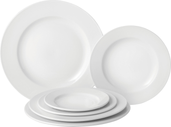 Pure White Wide Rim Plates