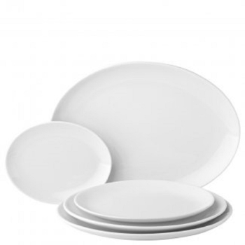 Pure White Oval Plates