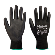 Pu Palm Glove Latex Free Black Large