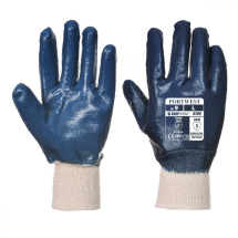 Nitrile Knitwrist Glove Navy Large