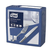 Tork Dinner Napkin 4 Fold Dark Blue 39/3ply