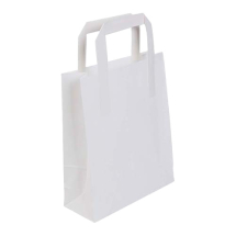 Paper Handled Carrier Bags White Medium
