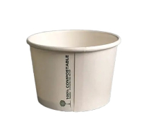 White Compostable Soup Container 8oz Case of 20x50