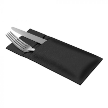 Tork Linstyle Cutlery Bag & Fold 39cm x 39cm Black 1 ply