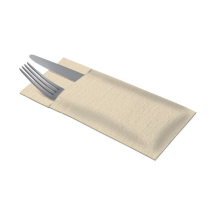 Tork Linstyle Cutlery Bag & Fold 39cm x 39cm Cream 1 ply