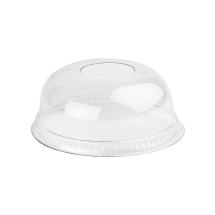 Domed PET Lid with hole for 16oz