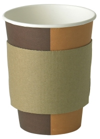 Small Hot Cup Sleeves Brown 10-16oz Biodegradable