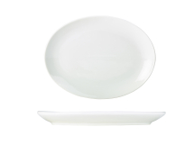 Genware Porcelain Oval Plate 36cm 14inch White