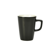 Genware Porcelain Latte Mug 12oz Black - Case of 6