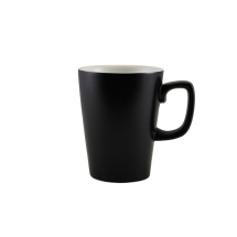 Genware Matt Black Porcelain Latte Mug 12oz 34cl