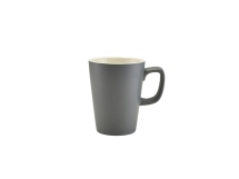 Genware Matt Grey Porcelain Latte Mug 12oz 34cl