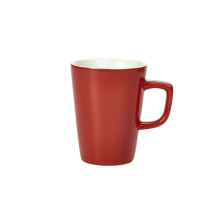 Genware Porcelain Latte Mug 12oz Red