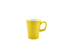 Genware Porcelain Latte Mug 12oz Yellow