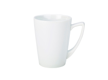 Genware Porcelain Angled Handled Mug 35cl 12.25oz White