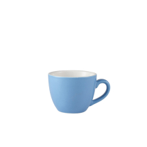 Genware Porcelain Bowl Shaped Cup 9cl/3oz Blue