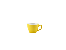 Genware Porcelain Bowl Shaped Cup 9cl/3oz Yellow