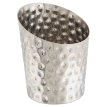 Hammered Stainless Steel Angle d Cone 9.5 x 11.6cm