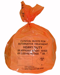 Orange Clinical Waste Bag 18x29x39Inch Heavy Duty CTNx100