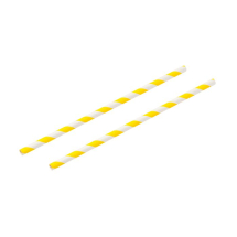 Yellow/white Paper Straws 8inch