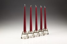 Tapered Candles 10inch Burgundy - Pack of 50