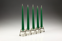 Tapered Candles 10inch Dark Green - Pack of 50