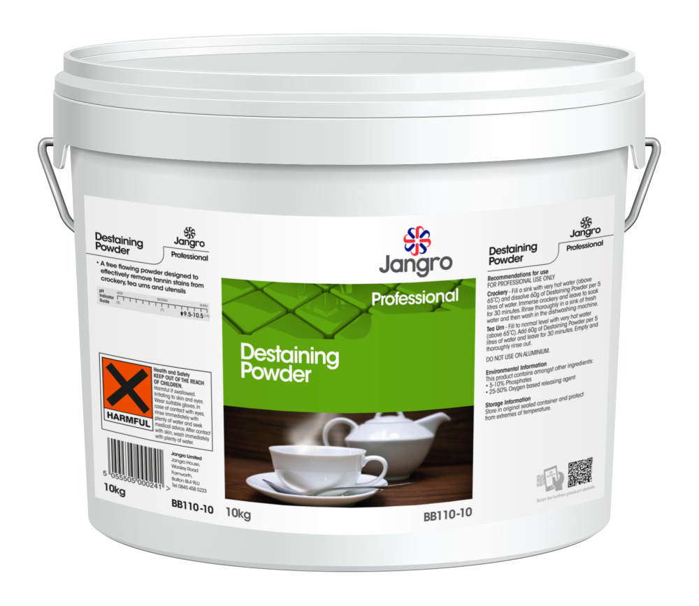 Dishwashing Jangro Crockery Destaining Powder 10kg - Adcock Express