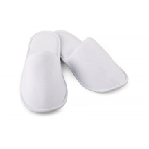 White Towelling Slippers (Pair)