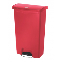 Slim Step on Resin Front Pedal 68L Bin Red