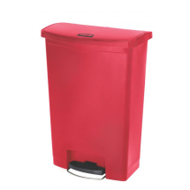 Slim Step on Resin Front Pedal Bin 90L Red
